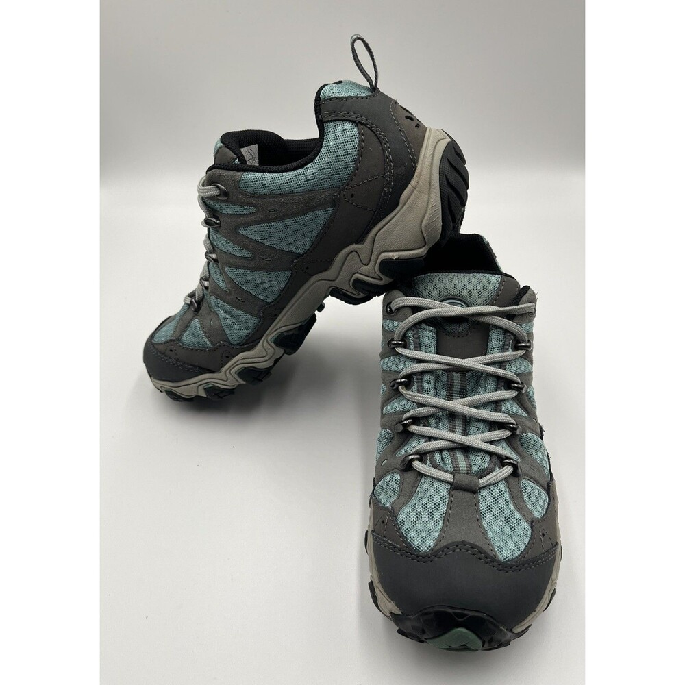 Oboz Luna Low Hiking Shoes Womens 7 EU 37.5 Blue Gray Trail‎ Outdoor Sneakers